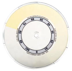 Color disc, 0-100, 0-500 units