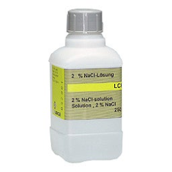 NaCl-opløsning 2 %, 250 ml til luminescensbakterietest