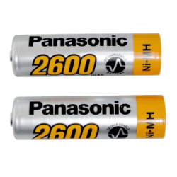 Genopladeligt batteri 2450 mAh, 1,2 V type AA, 2 stk.