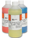 Bufferopløsningssæt, farvekodet, pH 4,01, pH 7,00 og pH 10,01, 500 mL