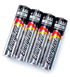 Batterier, AAA, alkaline, 1,5 V, pk/4