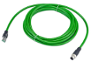 Ethernet kabel M12 til RJ45, 5 m